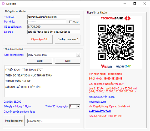 DBIM - Hướng dẫn nạp tiền vào tài khoản qua mã QR (chuyển khoản)